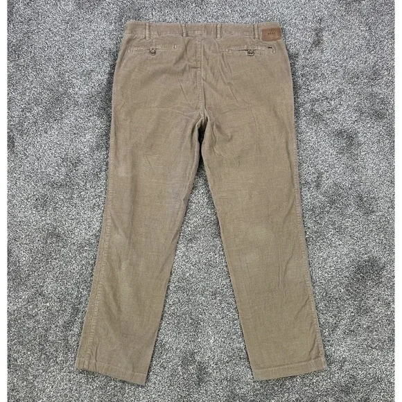 Brax Everest‎ Regular Fit Corduroy Pants Mens 40x34 Beige Dress Work Casual - Picture 2 of 13